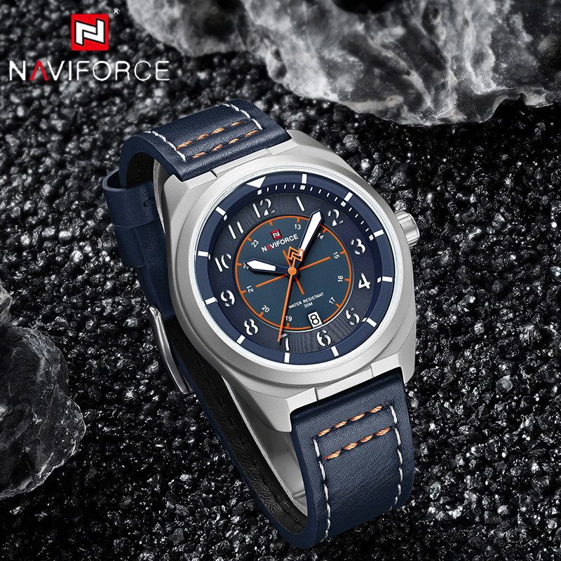NAVIFORCE Man Quartz Watch 3AT - Leather Watch Band Men review and price