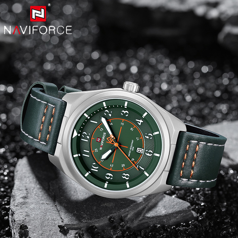 NAVIFORCE Man Quartz Watch 3AT - Leather Watch Band Men review and price