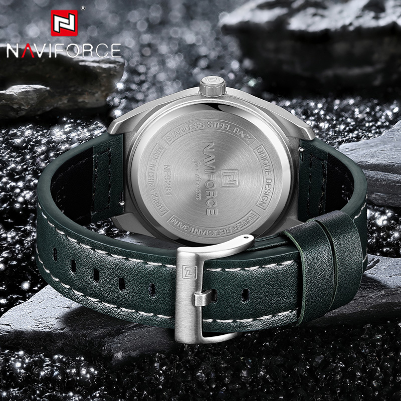 NAVIFORCE Man Quartz Watch 3AT - Leather Watch Band Men review and price