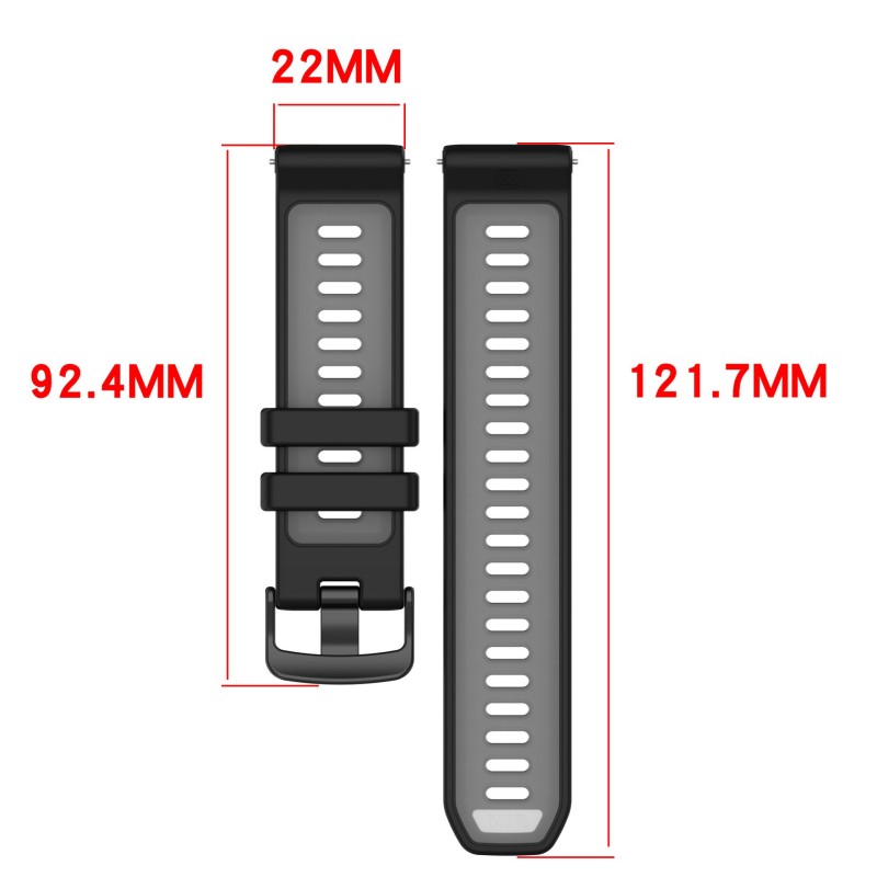 22mm Bicolor Strap For Garmin  - Silicone Watch Band 22Mm review and price