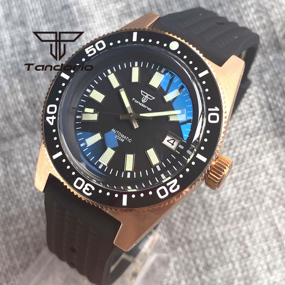 Tandorio 62 MAS CUSN8 Solid Br - Rubber Strap Diver review and price