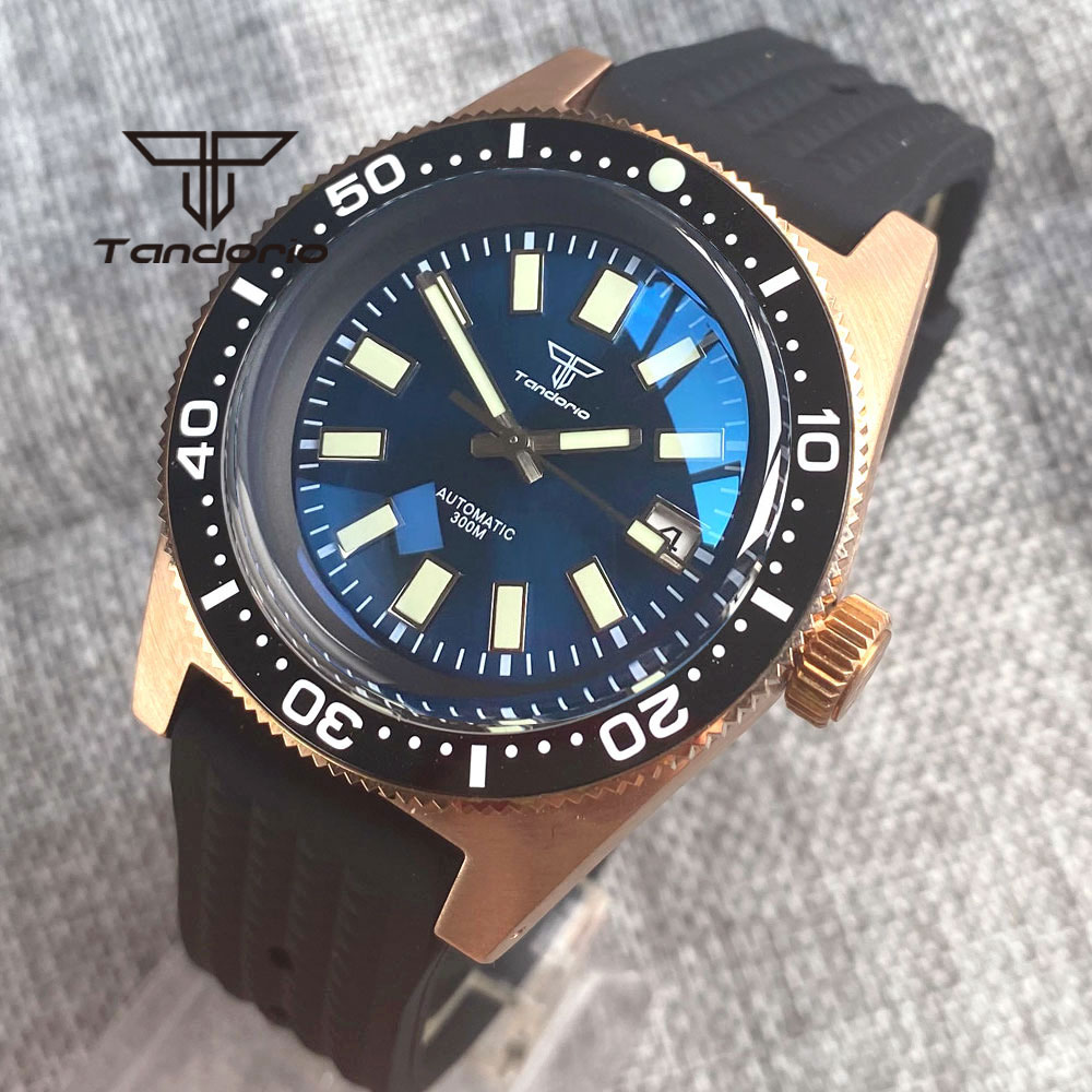 Tandorio 62 MAS CUSN8 Solid Br - Rubber Strap Diver review and price