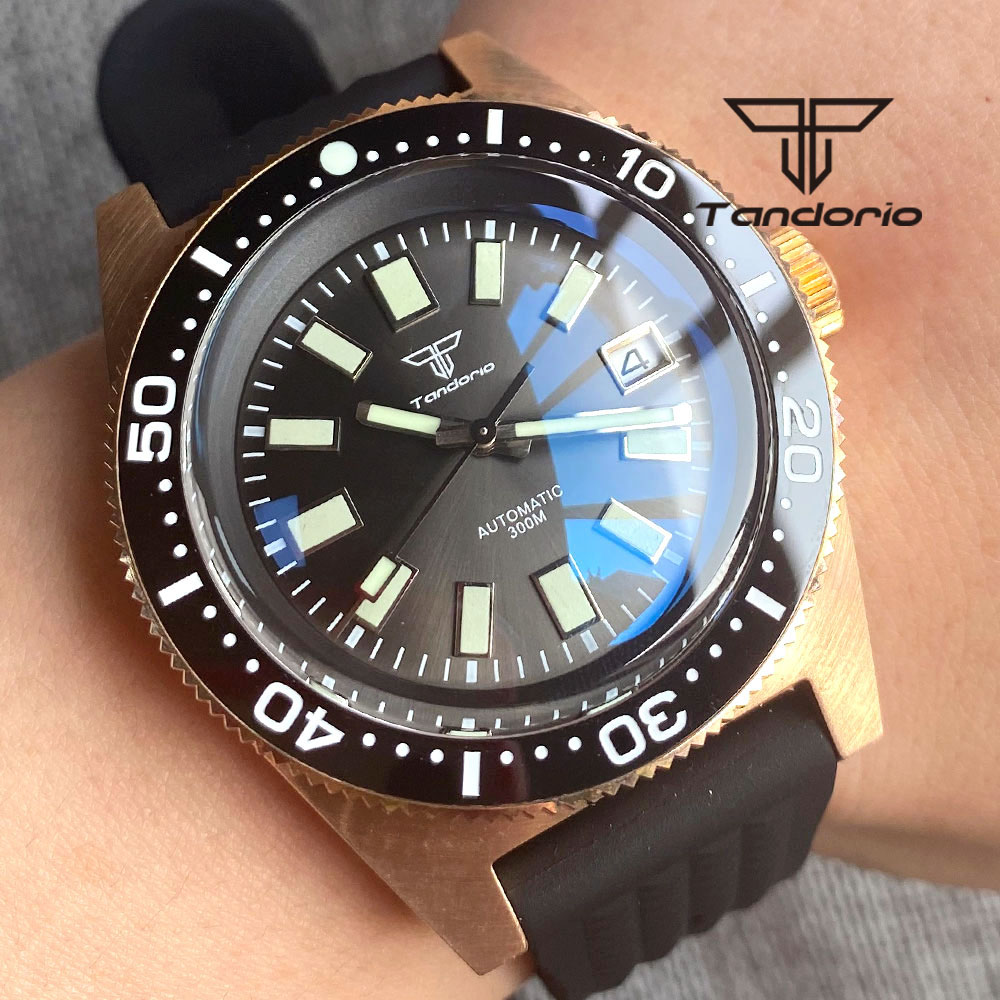 Tandorio 62 MAS CUSN8 Solid Br - Rubber Strap Diver review and price