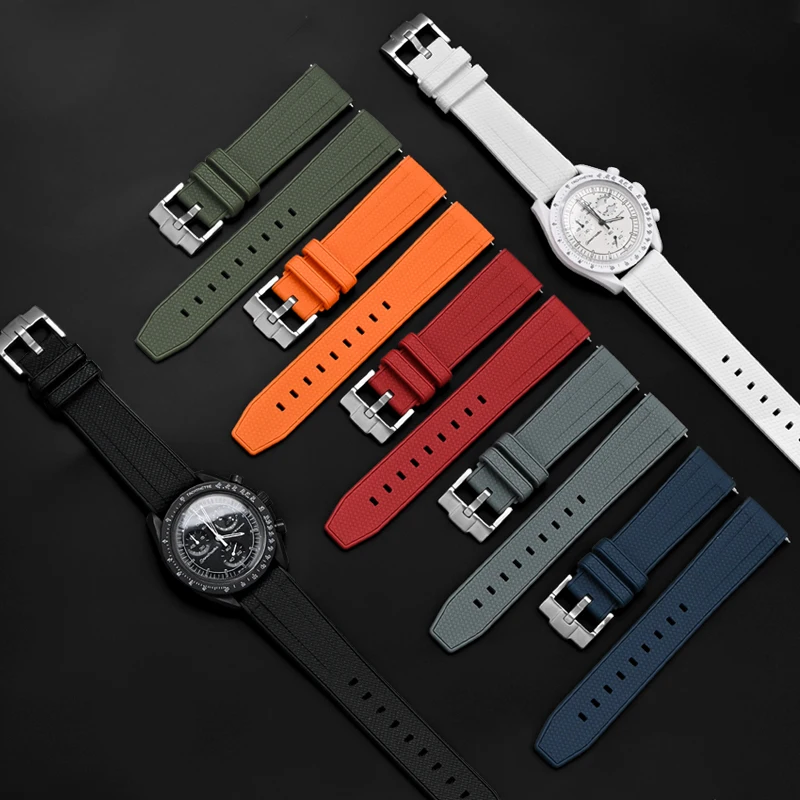 20mm 22mm Liquid Silicone Stra - Omega Watch Speedmaster review and price