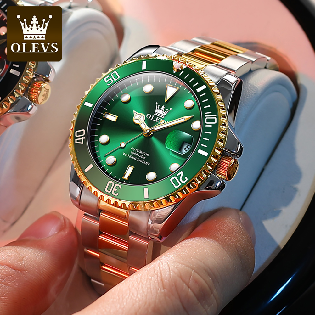 OLEVS 6650 Mechancial Watch fo - Rolex Watch Submariner review and price