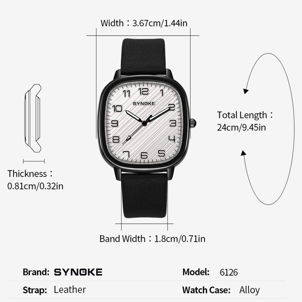 Watch For Men SYNOKE Top Brand - Leather Watch Band Men review and price