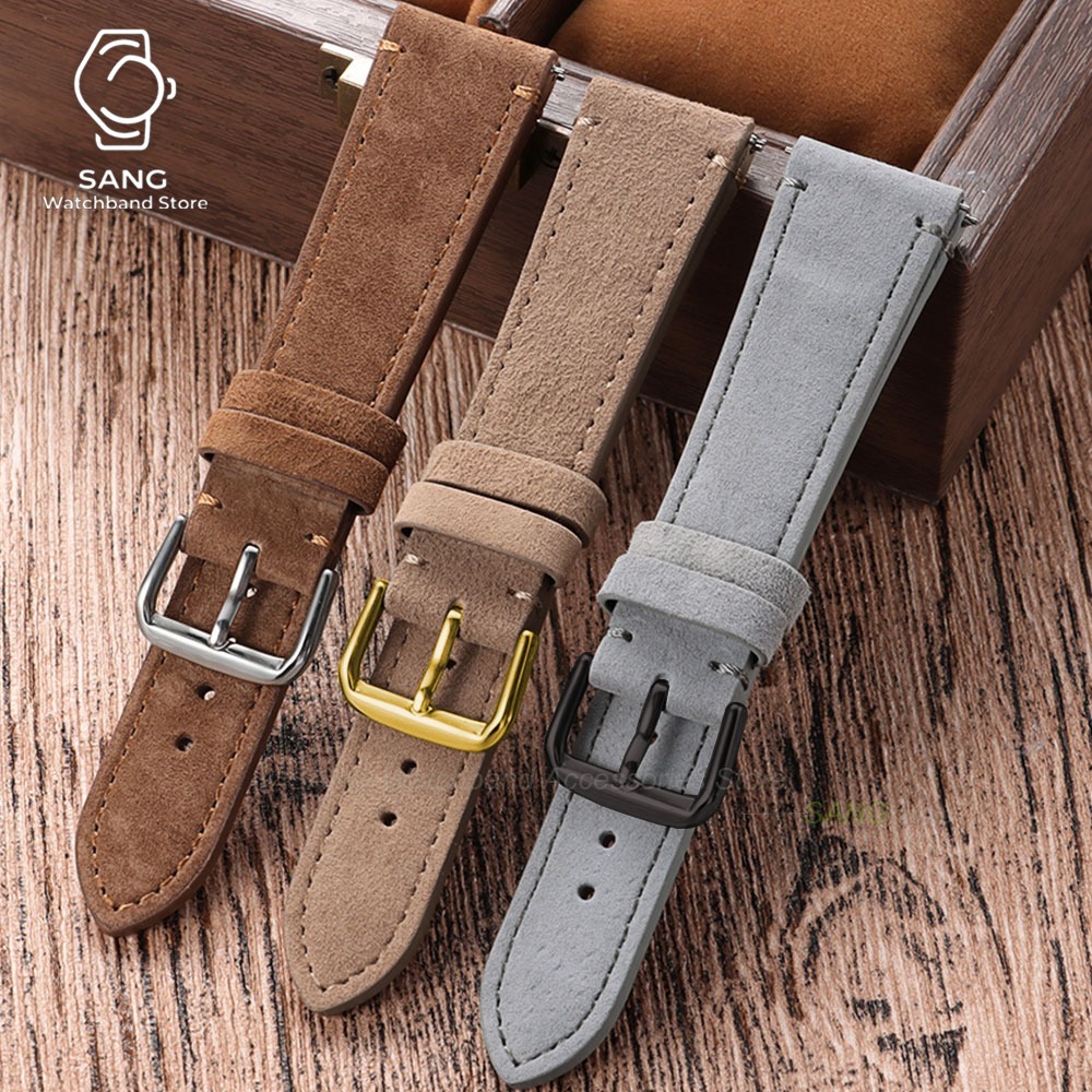 20mm 22mm Universal Men Women  - Suede Strap Watch review and price