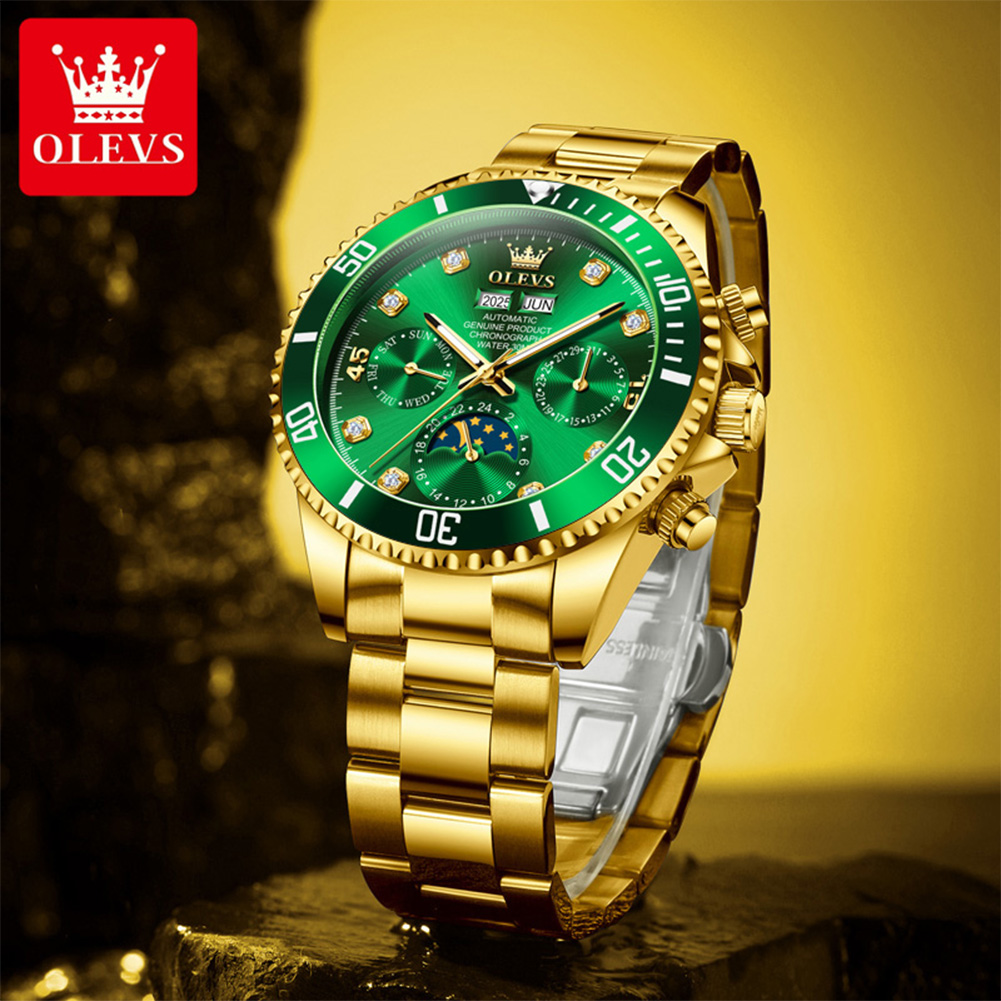 OLEVS 6729 Automatic Watch Man - Rolex Watch Submariner review and price