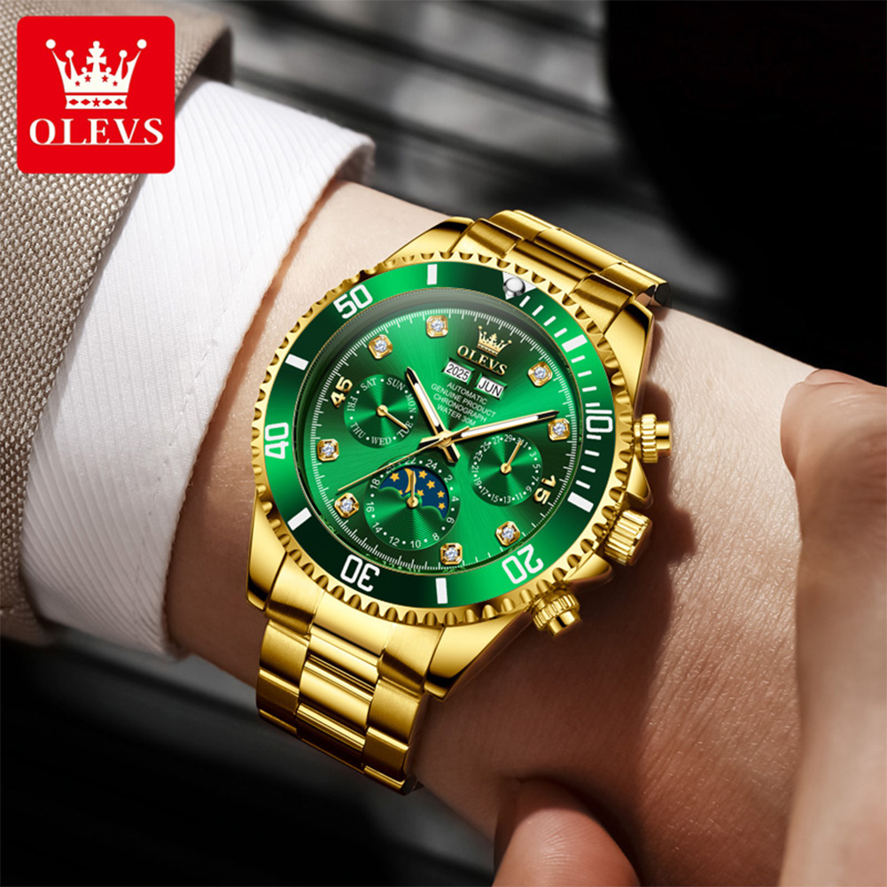 OLEVS 6729 Automatic Watch Man - Rolex Watch Submariner review and price
