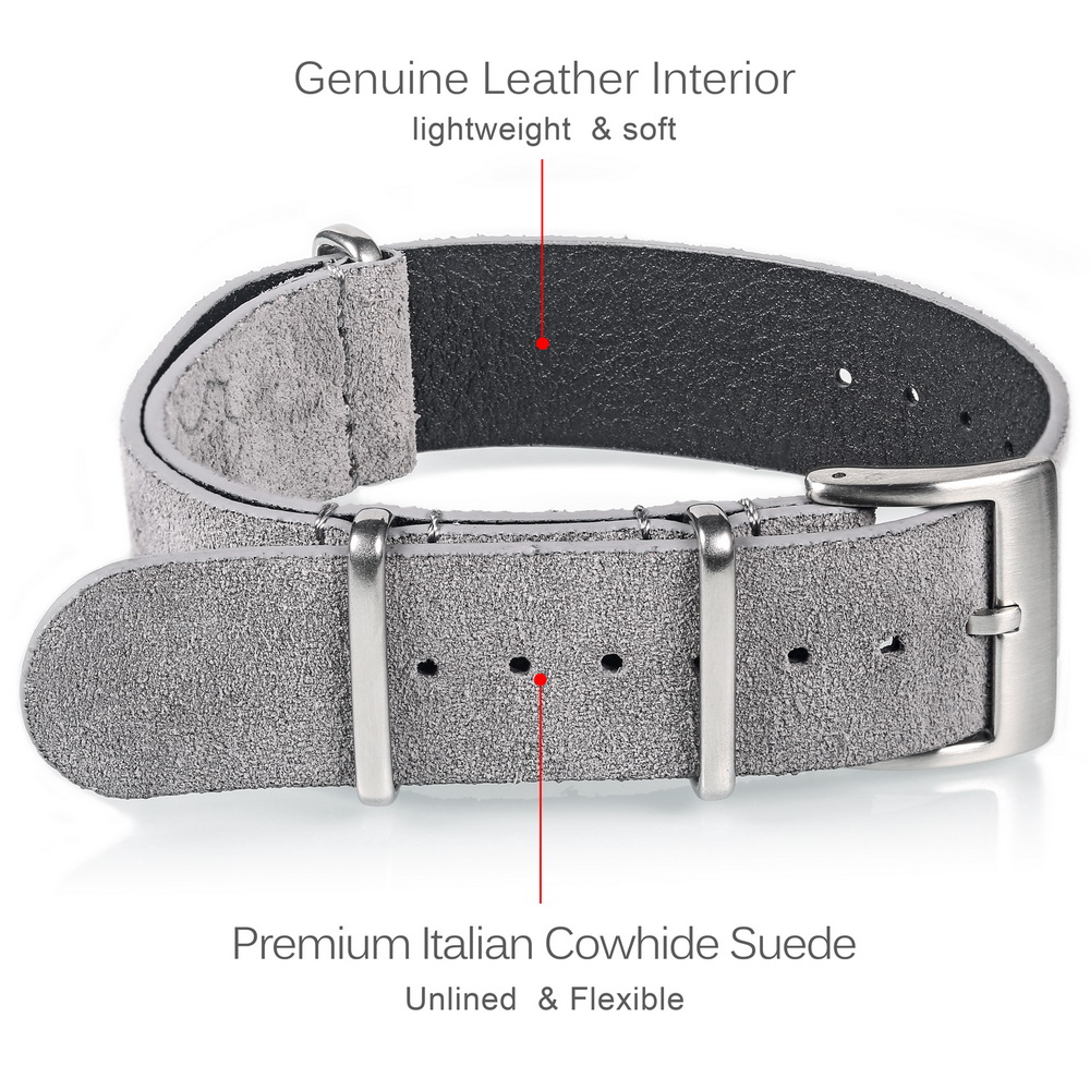 HEMSUT Genuine Leather Watch B - Suede Strap Watch review and price